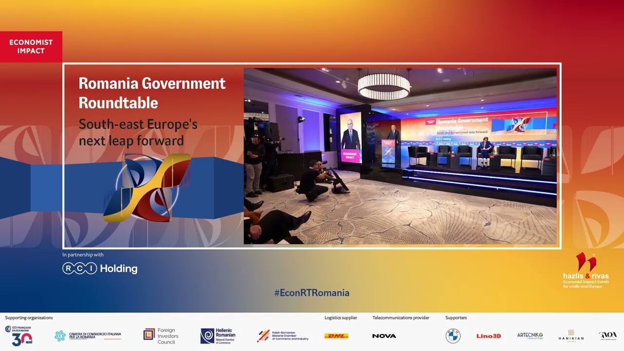 Prime minister of Romania, Ilie Bolojan at the Romania Government Roundtable
