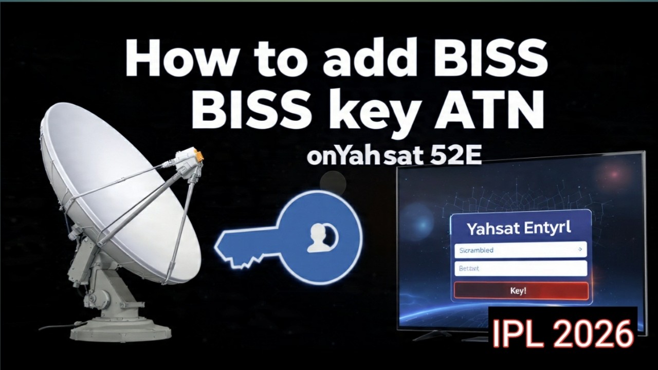 How to add biss key atn on Yahsat52e