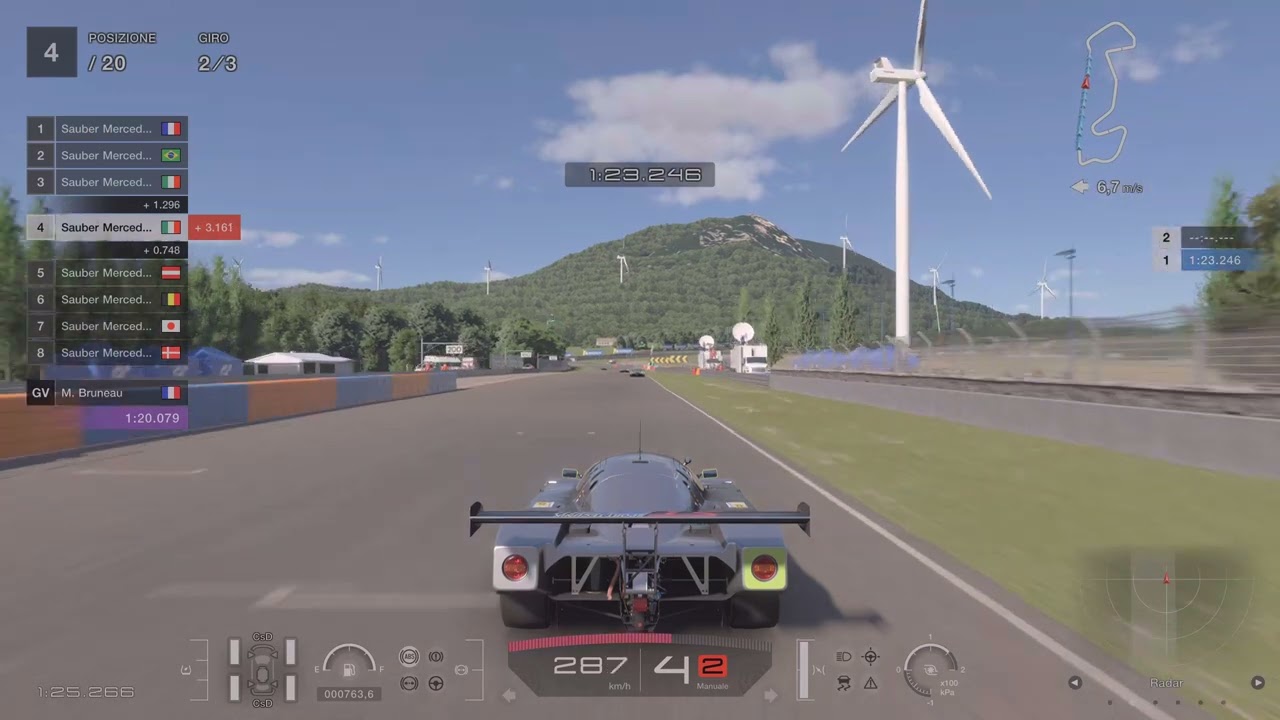 Gran Turismo 7 sauber mercedes c9 89 gr1 Sardegna b contrario difficile
