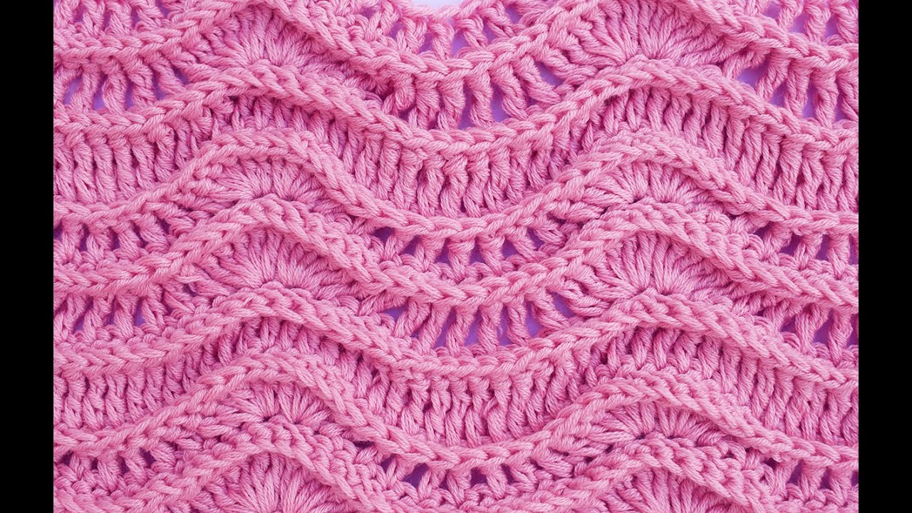BONITA PUNTADA A CROCHET EN RELIEVE PARA JERSEYS , MANTAS Y COBIJAS