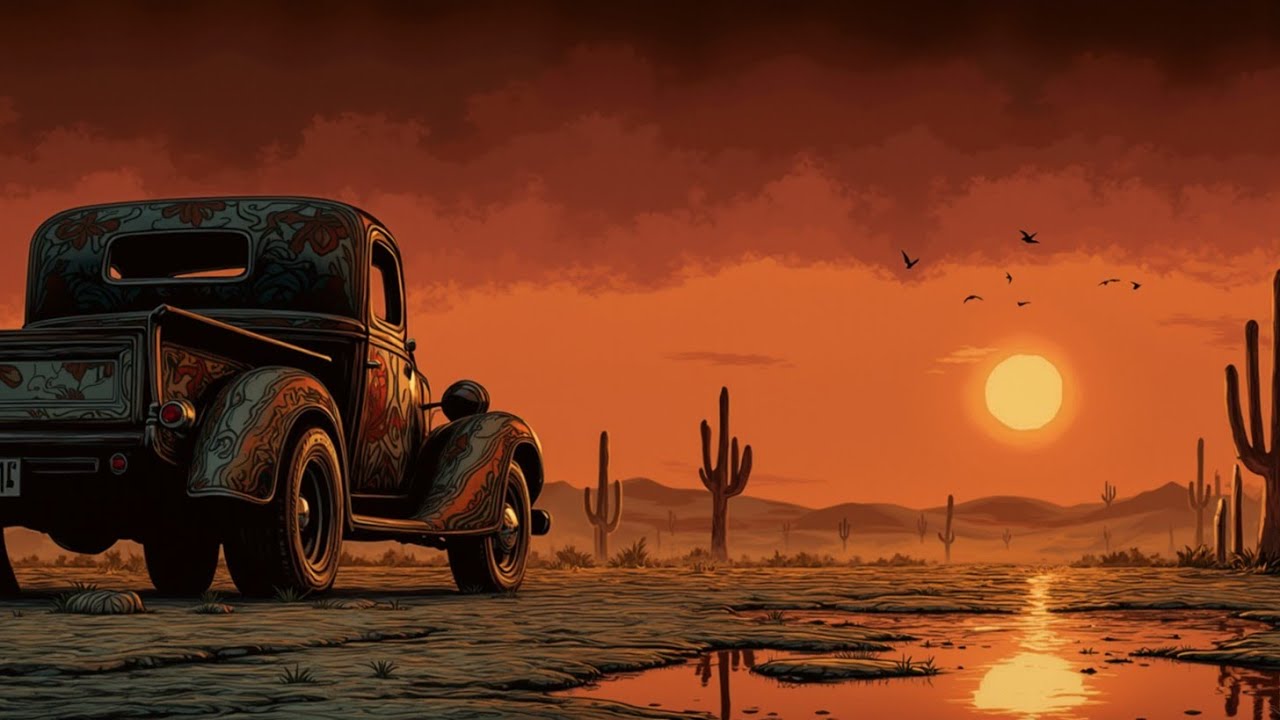 Психоделический пустынный рок ~ Саундтрек для поездки на закате | Микс кантри-гитарных риффов