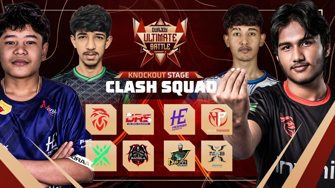 [🔴LIVE] DURJOY ULTIMATE BATTLE S-2 || KNOCKOUT STAGE CS || FT.‪‪‪‪ @RedHawksOfficials @Flickerz7