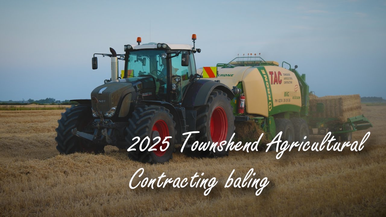 2025 Townshend Agricultural Contracting baling at Ashburton, NZ