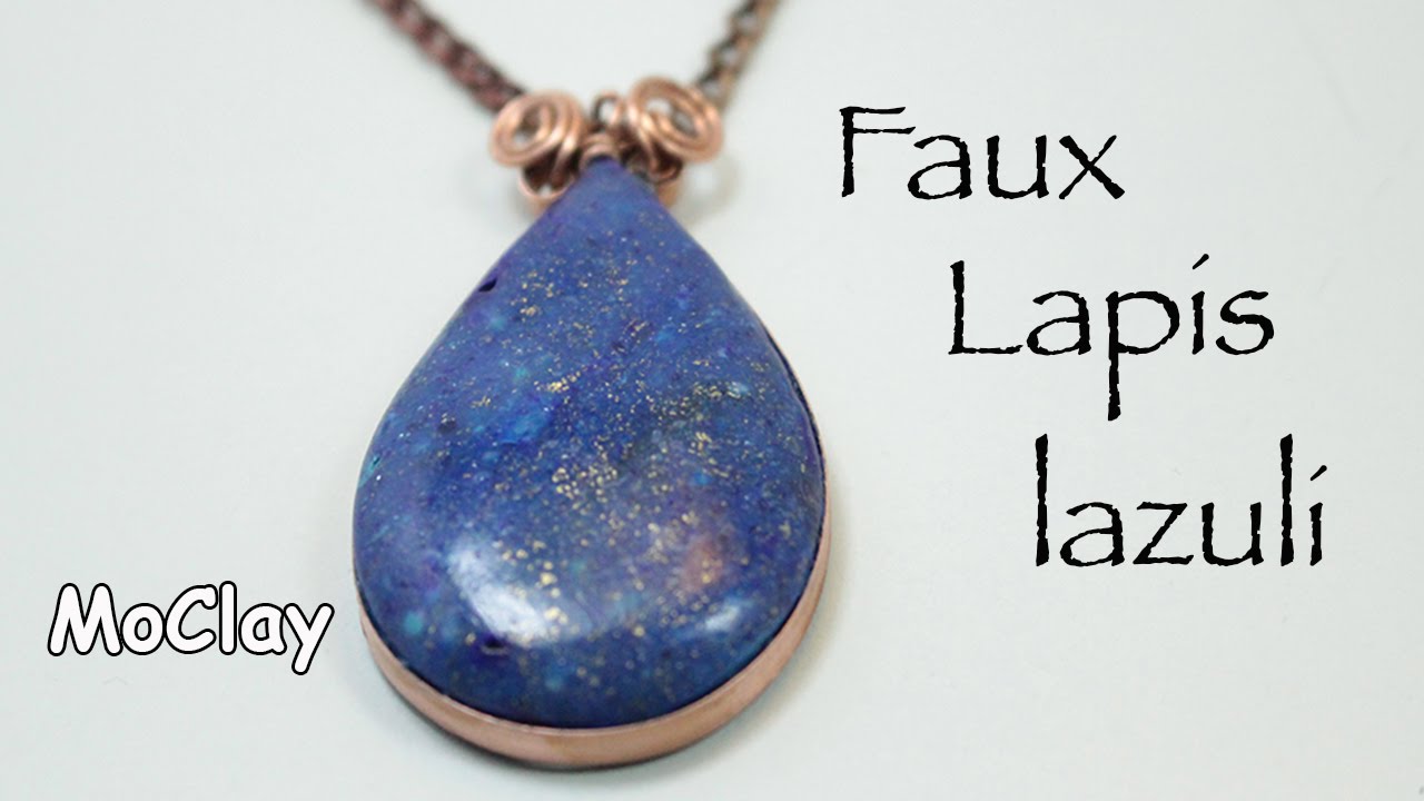 How to make faux Lapis Lazuli - New polymer clay technique