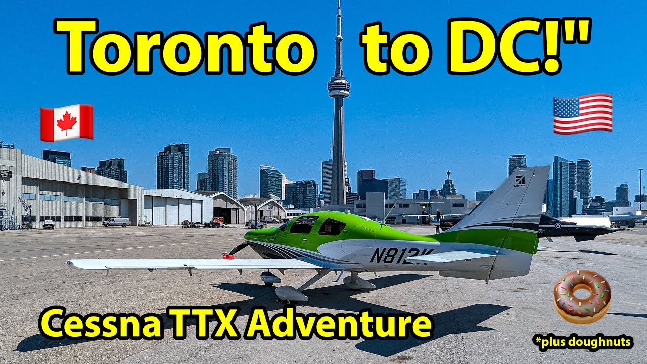 Epic Cessna TTX Flight: Toronto to Washington DC + Tim Hortons Donut Stop! ✈️🍩