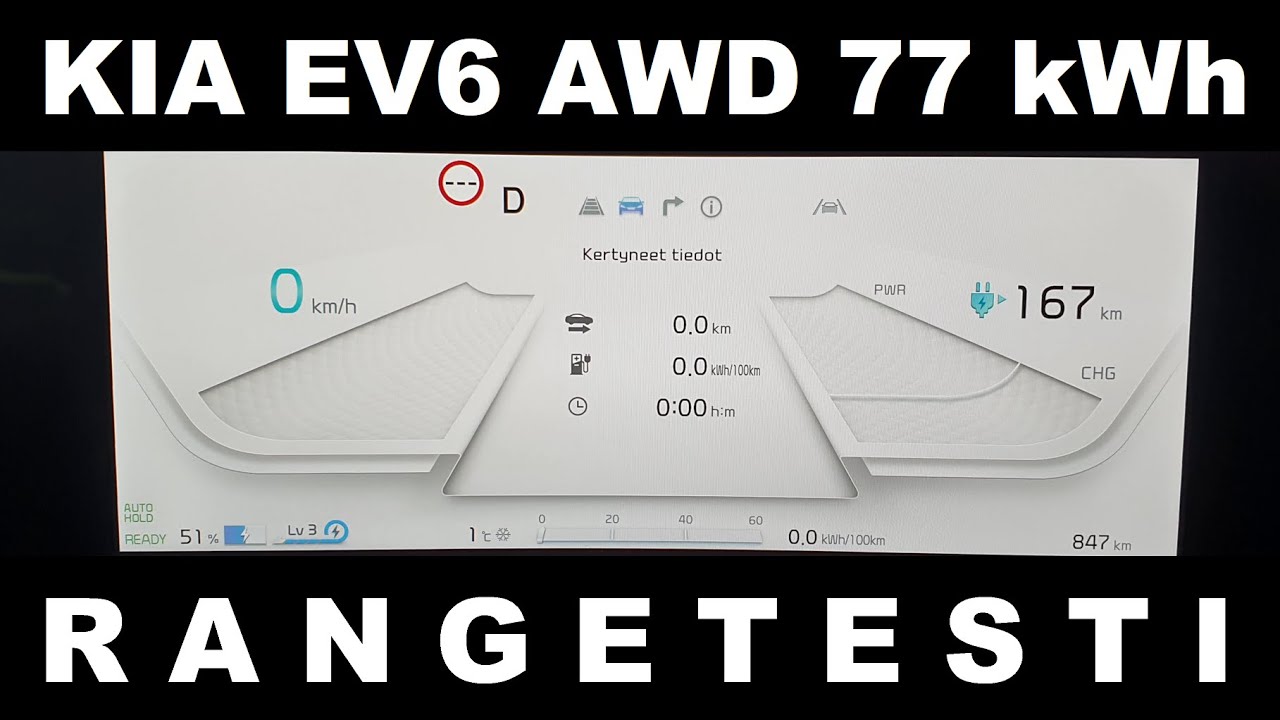 Kia EV6 AWD 77 kWh RANGETESTI - VLOG 123