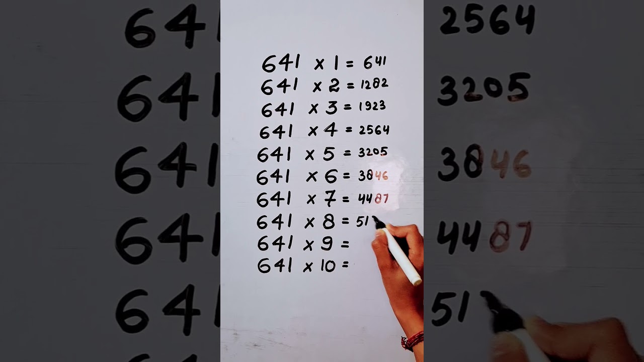 Write the Table of 641 in 17 second only..#maths #mathshack #mathematicks #mathstricks