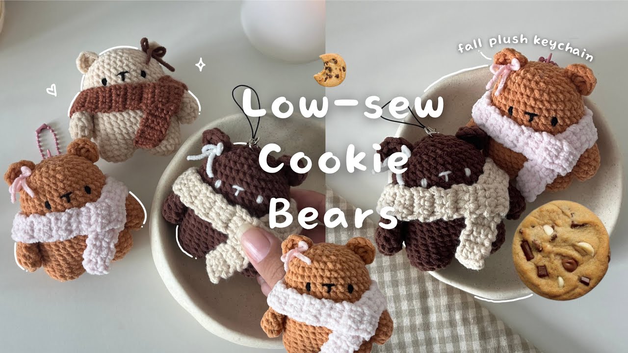 🍪Как связать крючком милых зимних мишек из печенья *быстро и легко | Пошаговое руководство для на...