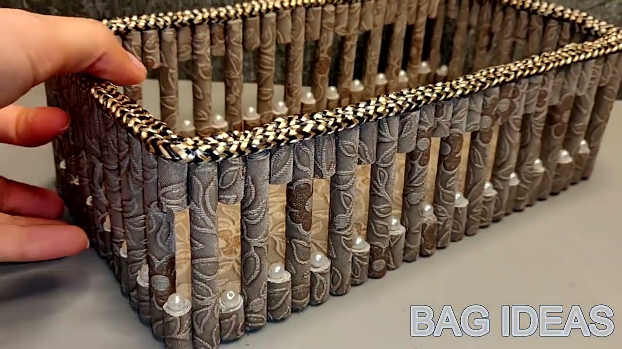 🔊 Beautiful box from wallpaper and cardboard do it yourself