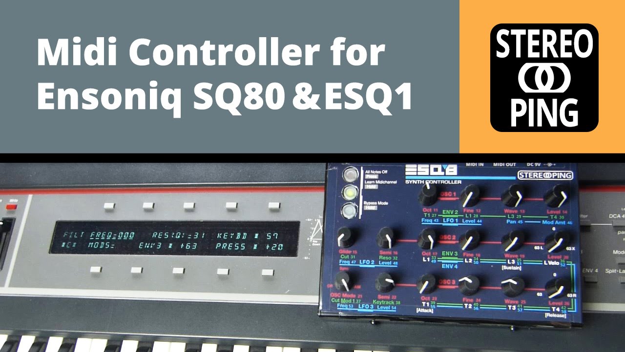 ESQ8 midi controller for Ensoniq ESQ 1 and SQ80