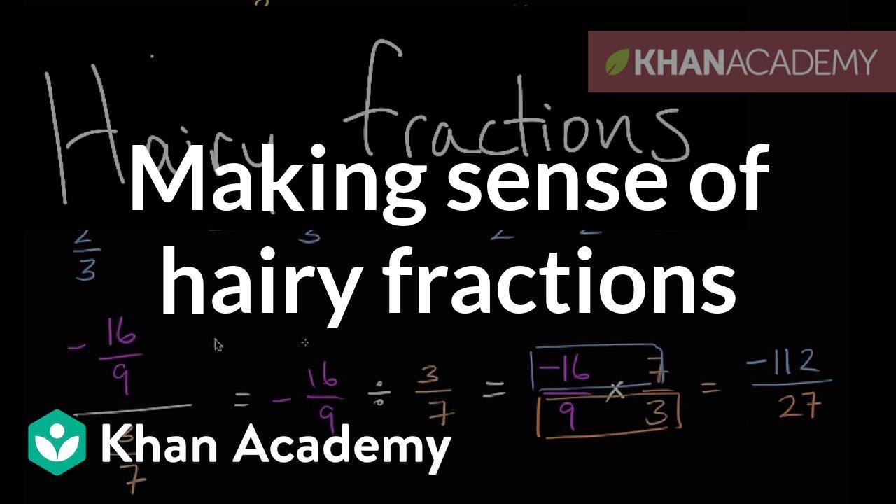 Making sense of hairy fractions | 7th grade | Khan Academy