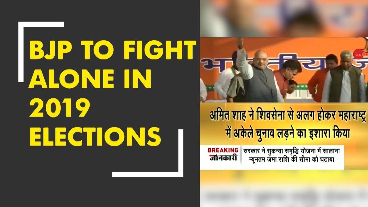 BJP to fight alone on all seats in 2019 elections