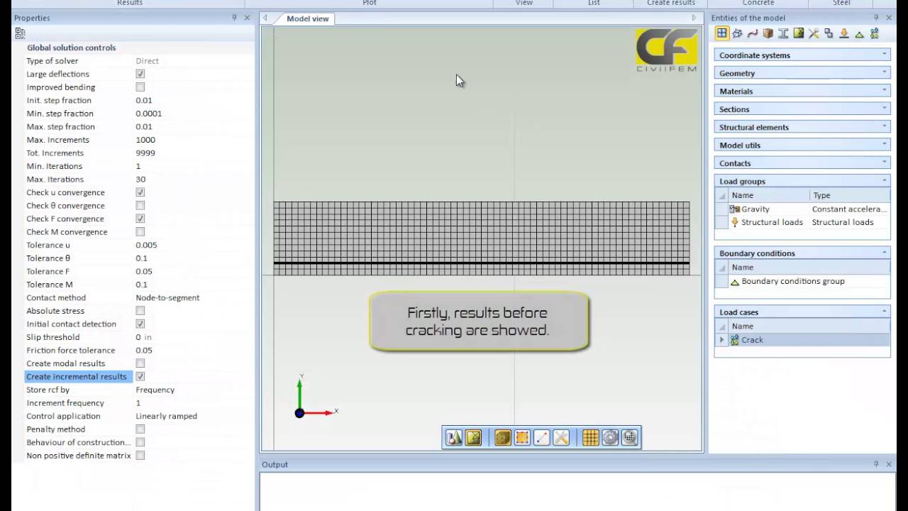 CivilFEM2016 Tutorial: Static analysis (2D Reinforced Concrete Beam)