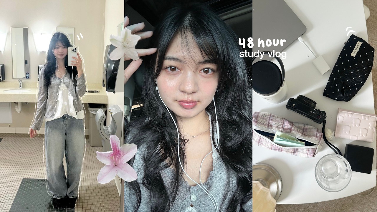 48 Hour Study Vlog  🦢 : introvert's uni life, exam study tips & spending time with nature