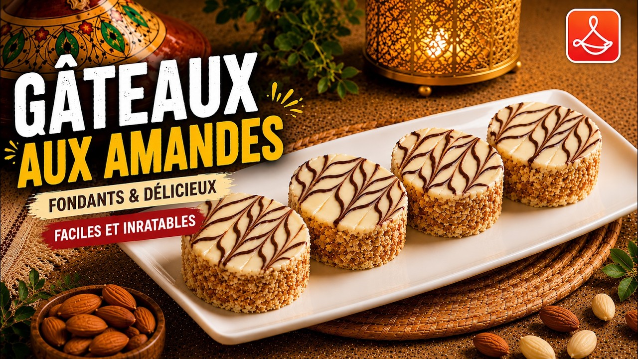 Petits Gâteaux aux Amandes & Chocolat - حلوة الرخامة بشكلاط و لوز