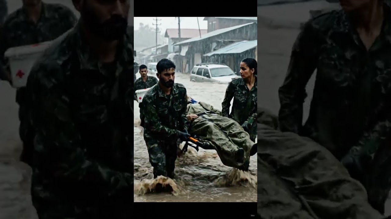 Army Rescue Team Saves Flood Victims | Soldiers Carry Injured People on Stretcher 🇮🇳