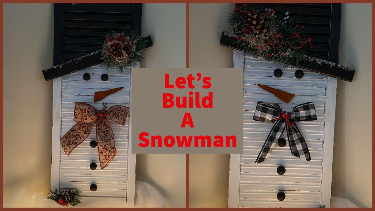 DIY Shutter Snowman -# Upcycle #repurpose #diy