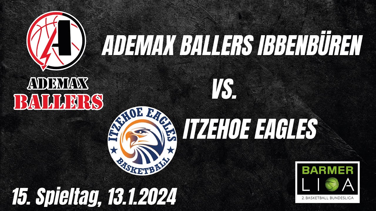 Ademax Ballers Ibbenbüren vs. Itzehoe Eagles (15. Spieltag Pro B am 13.1.2024)