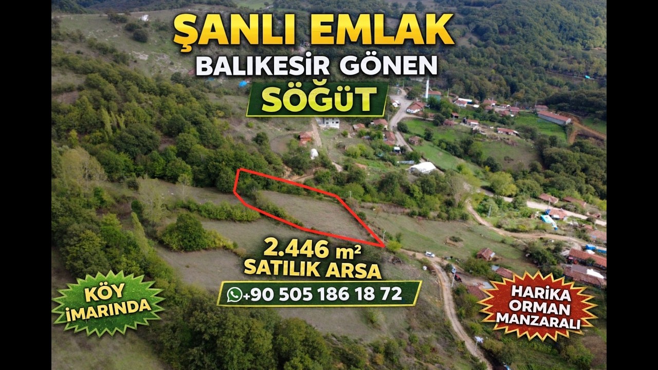ŞOK FİYAT! 2.446 m² SATILIK ARSA | Kazdağlarına Sınır | Balıkesir Gönen