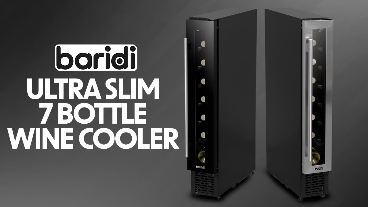 Ultra Slim 15cm 7 Bottle Wine Cooler - By Baridi