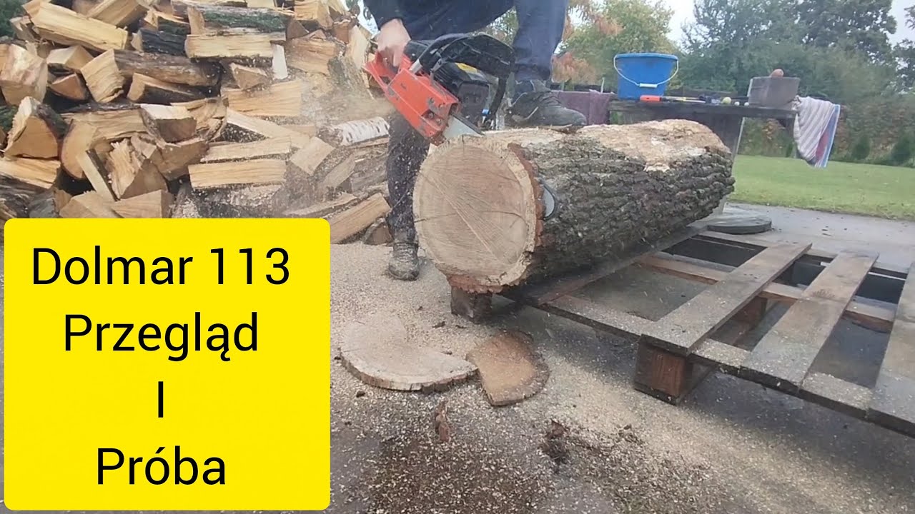 Dolmar 113 luzujący się łańcuch w pile przegląd i próba cięcia 