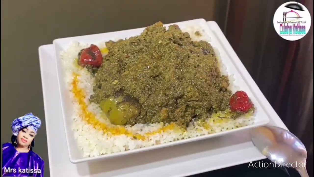 Êtodjié plat de la casamance (sud du Sénégal) / Plassas plat Gambien /Ragoût de feuilles de manioc