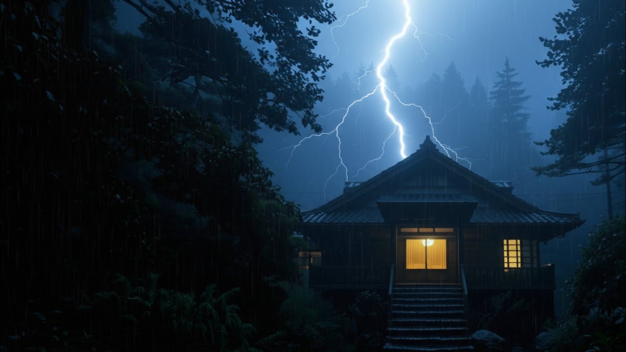Strong Thunderstorm Sounds with Pouring Rain & Intense Thunder to Beat Insomnia