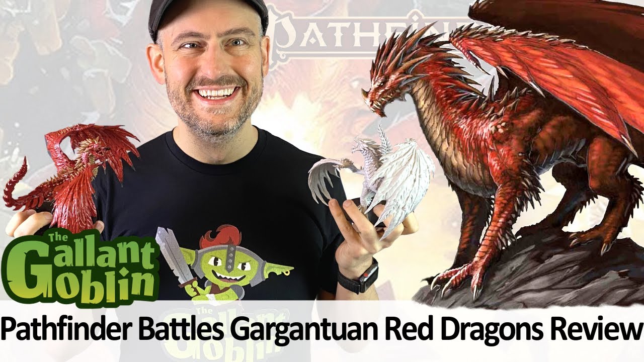 Gargantuan Red Dragon Prepainted and Unpainted - Pathfinder Battles: Dungeons Deep & Deep Cuts