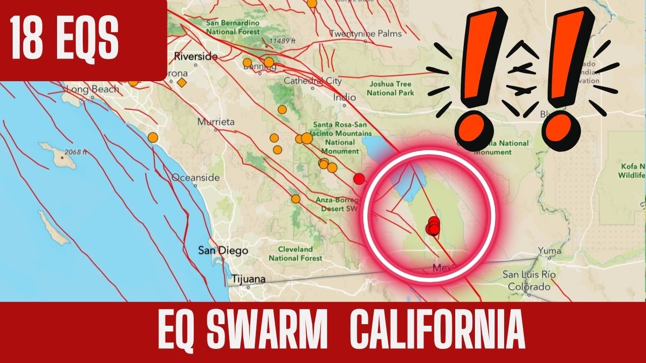 Heads up! Large Earthquake Swarm in Southern California.. Brawley seismic Zone 7/23