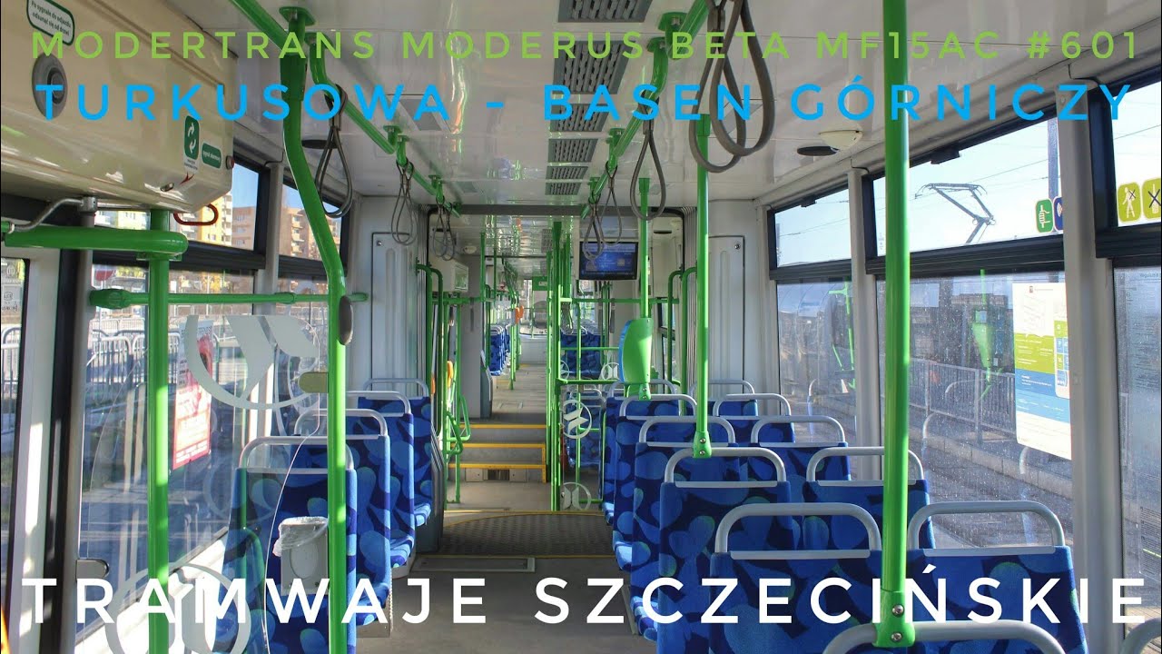 [WNĘTRZE] Tramwaje Szczecińskie - Linia 8 - Modertrans Moderus Beta MF15AC #601