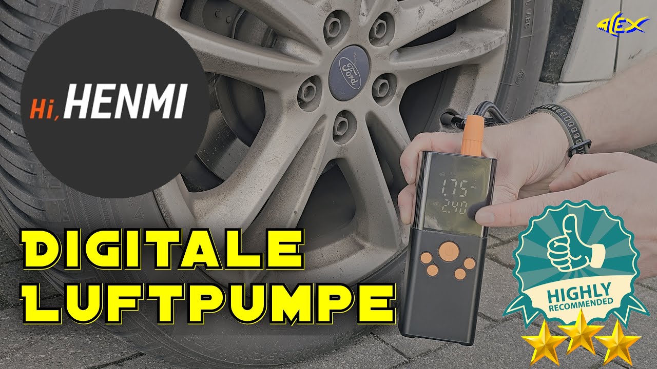 🔴 ultimative Luftpumpe für unterwegs! HENMI Tragbare digitale Fahrradluftpumpe | unboxing & Test