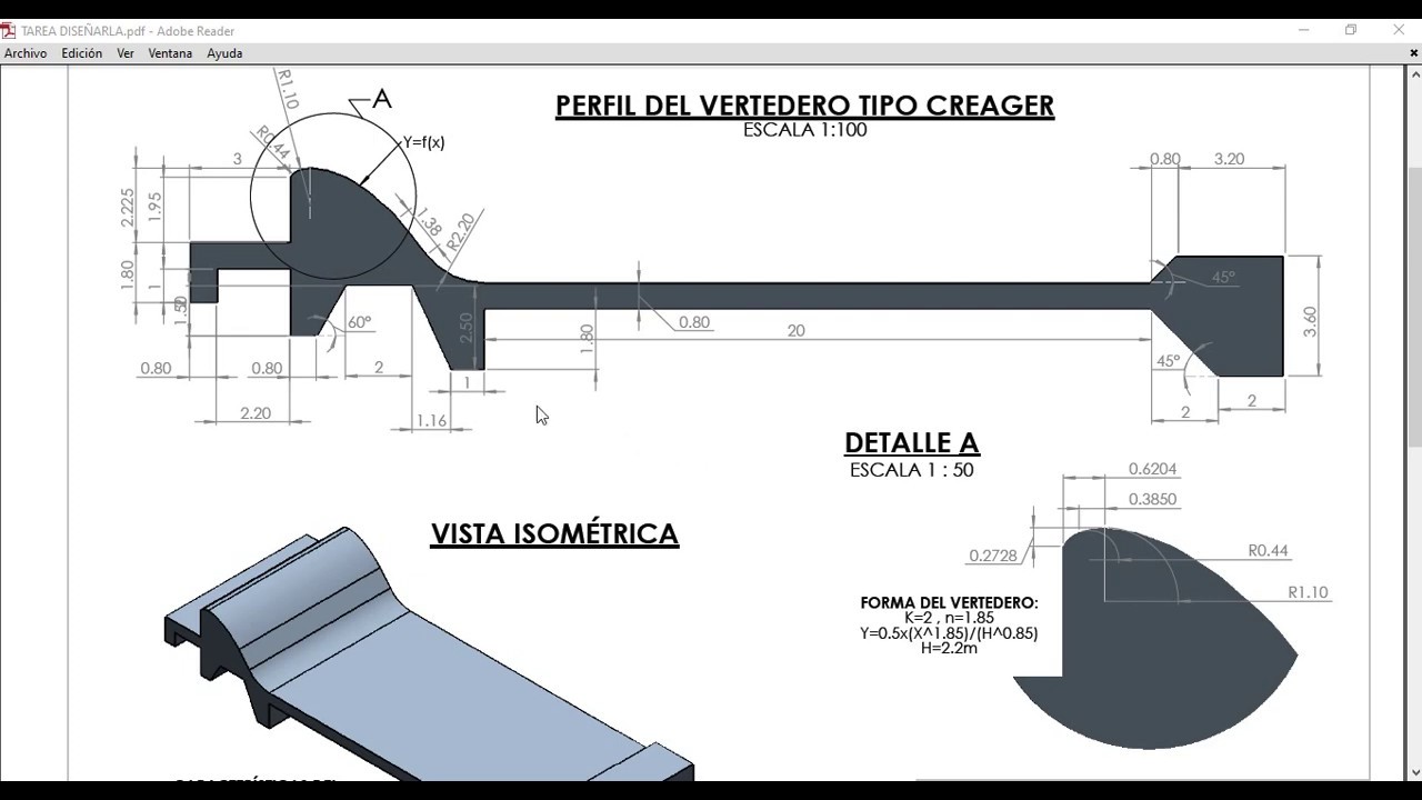 DISEÑO VERTEDOR CREAGER
