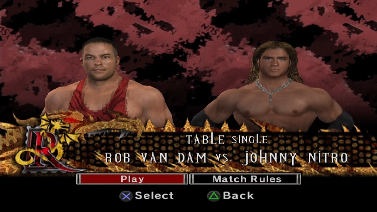 RVD vs Jonny Nitro Tables Match WWE SVR 2007