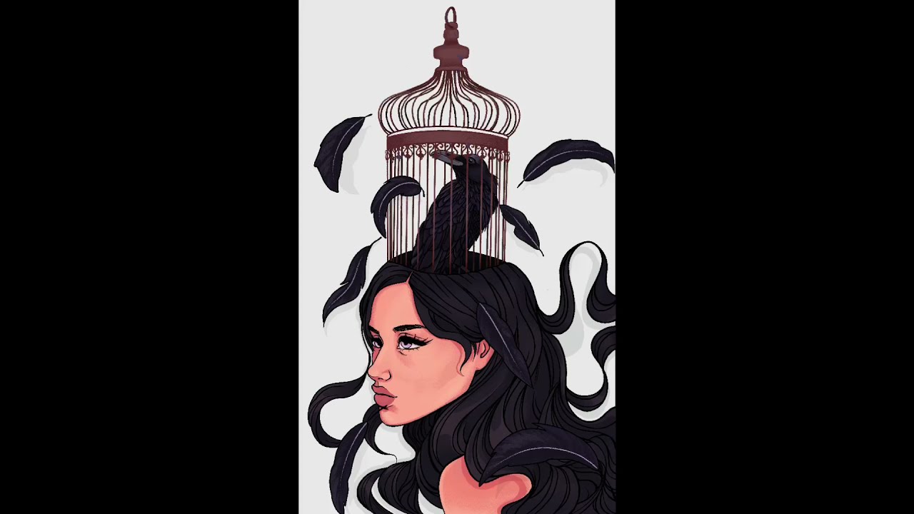 Raven girl timelapse (procreate) ✧  joanacchi's DTIYS