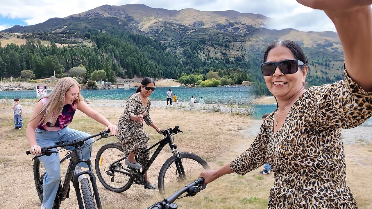 BIKE RIDE WITH MY IN LAWS - Desi Vibes In Queenstown 🚲