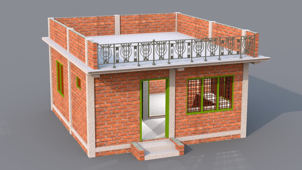 बहुत प्यारा एक छोटा मकान का नक्शा पुरे जानकारी के साथ, 20 by 20 beautiful small house plan in 3d