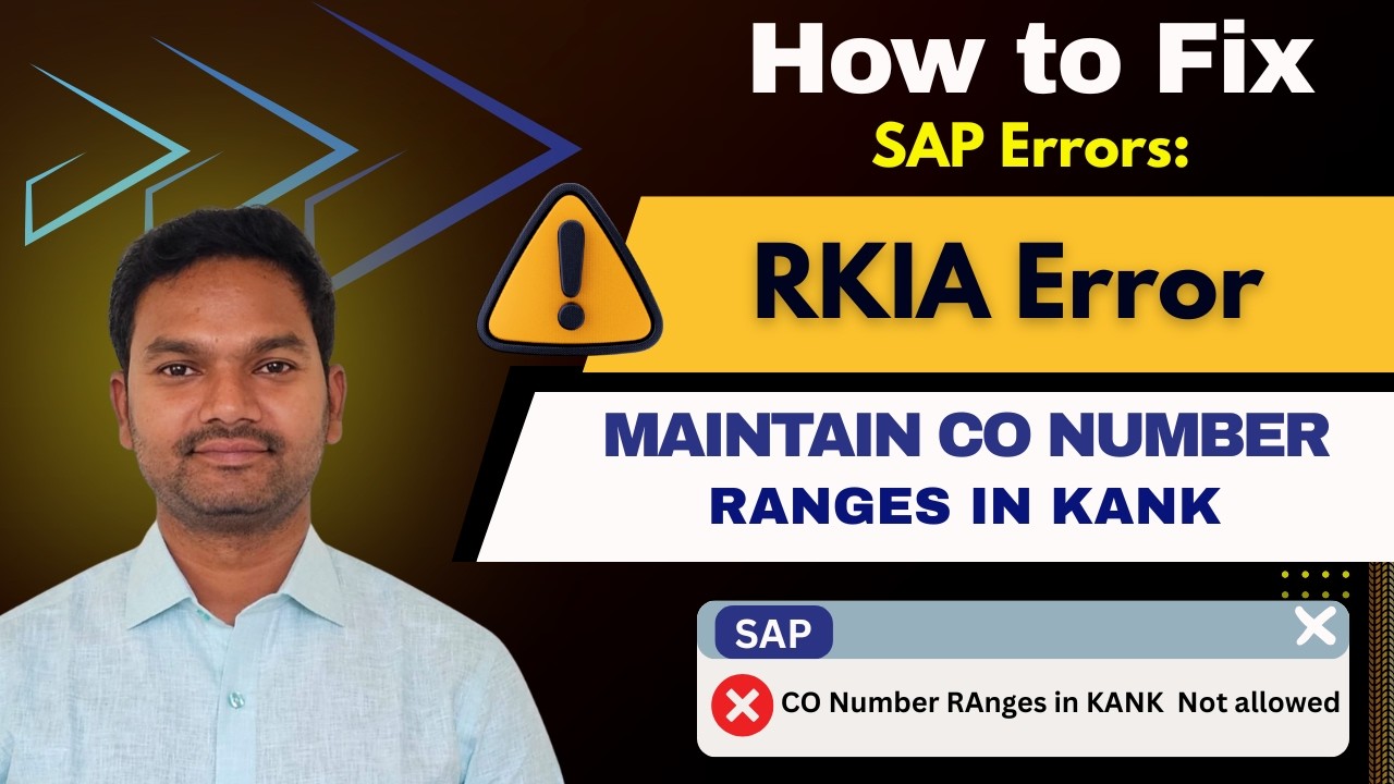 SAP RKIA ERROR FIX❌ CO Number Range Not Allowed✅ Step-by-Step Solution