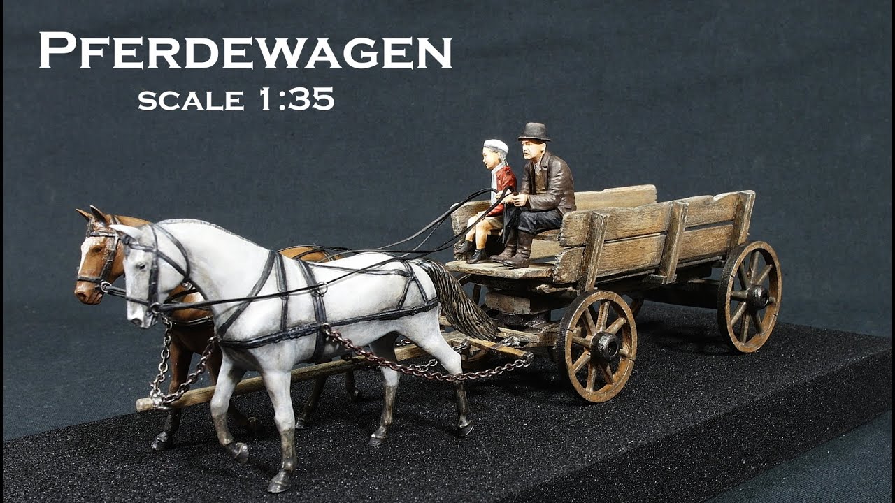 Pferdewagen aus Holz in scale 