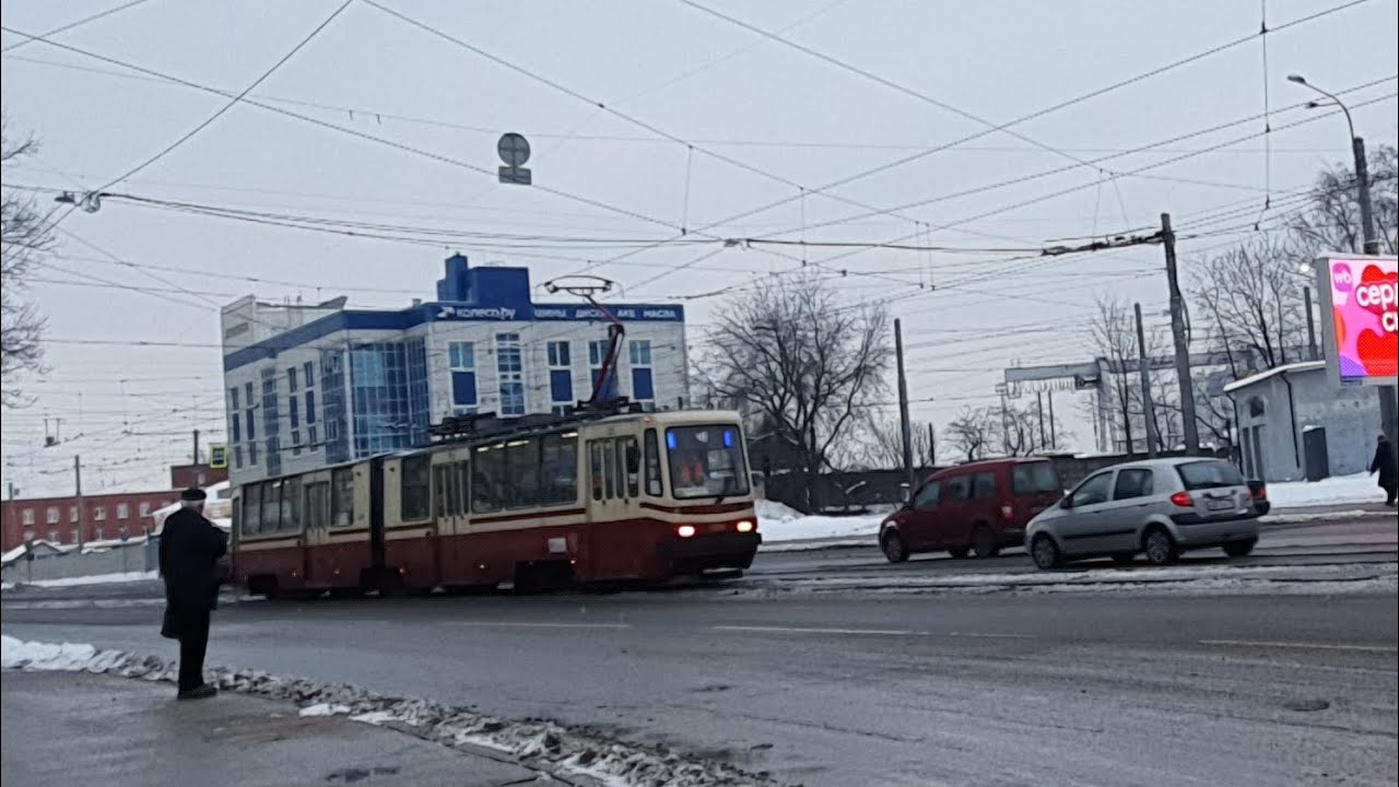 Трамвай 🔵48🔵. Железнодорожная станция кушелевка - Лахтинский разлив.