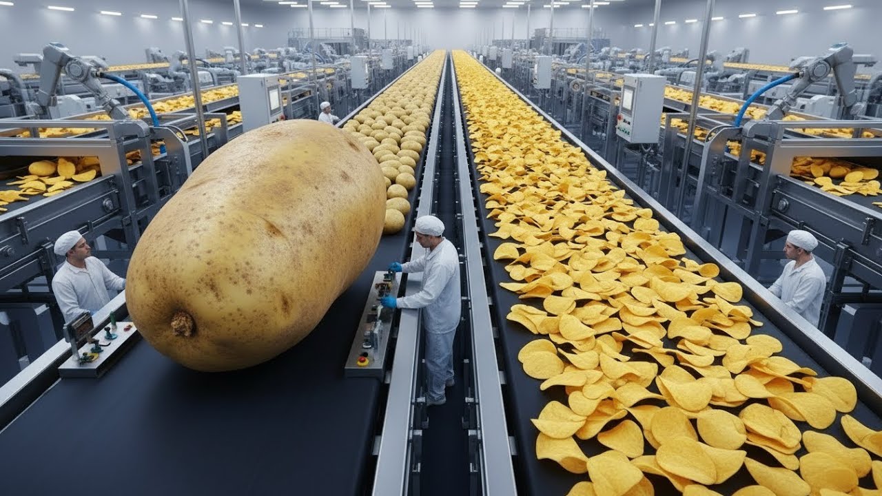 Inside A Modern Crispy Chips Factory: From Fresh Potatoes To Irresistible (Full Process)