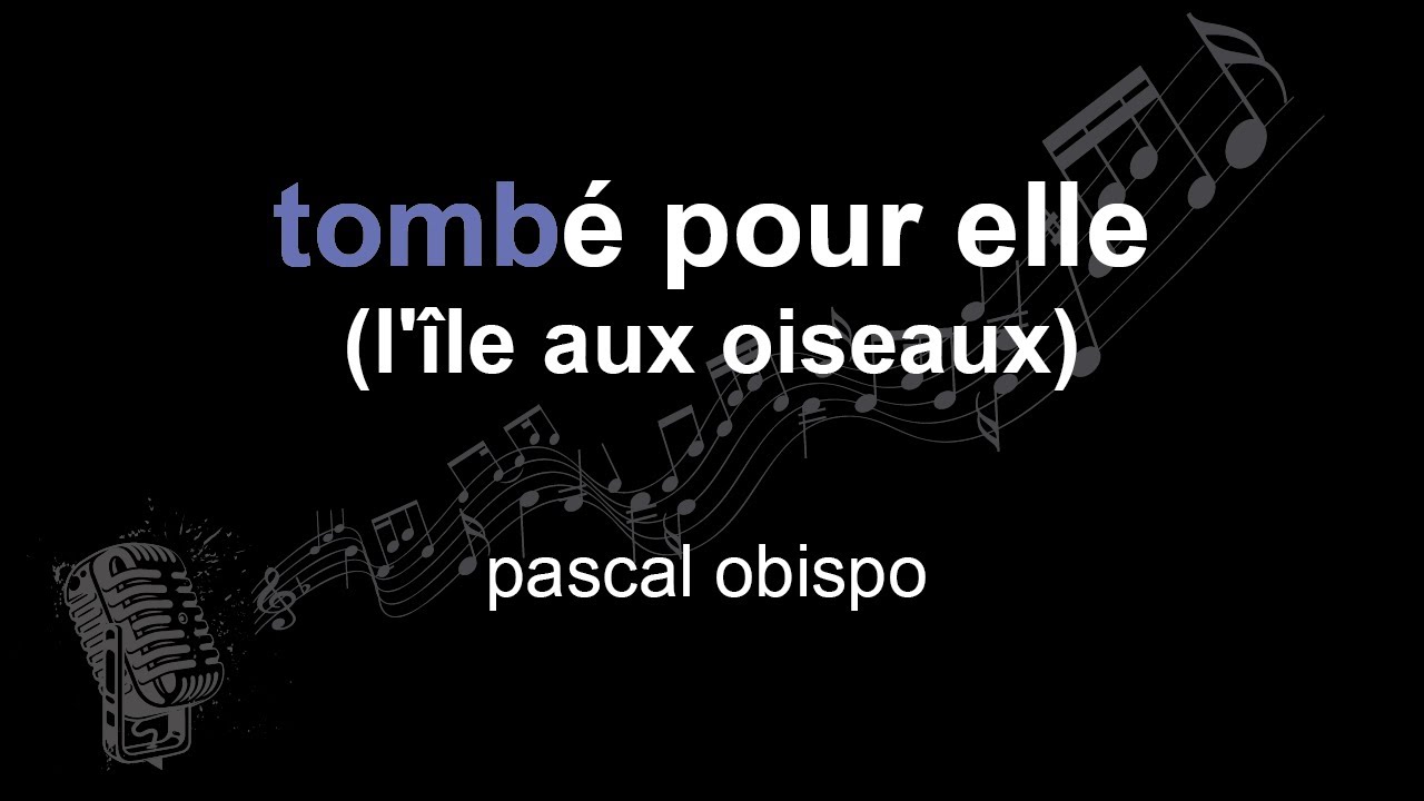 pascal obispo | tomb&eacute; pour elle (l'&icirc;le aux oiseaux) | lyrics | paroles | letra |
