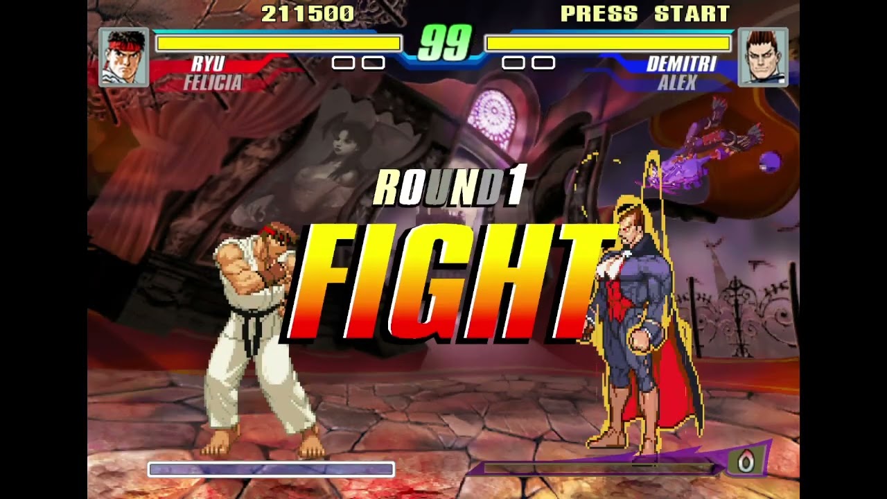 Capcom Fighting Jam (JAM1 Ver. A) (2004) - (Test) (Play!) w/ TeknoParrot) (Nameco 246) (RTX GPU)