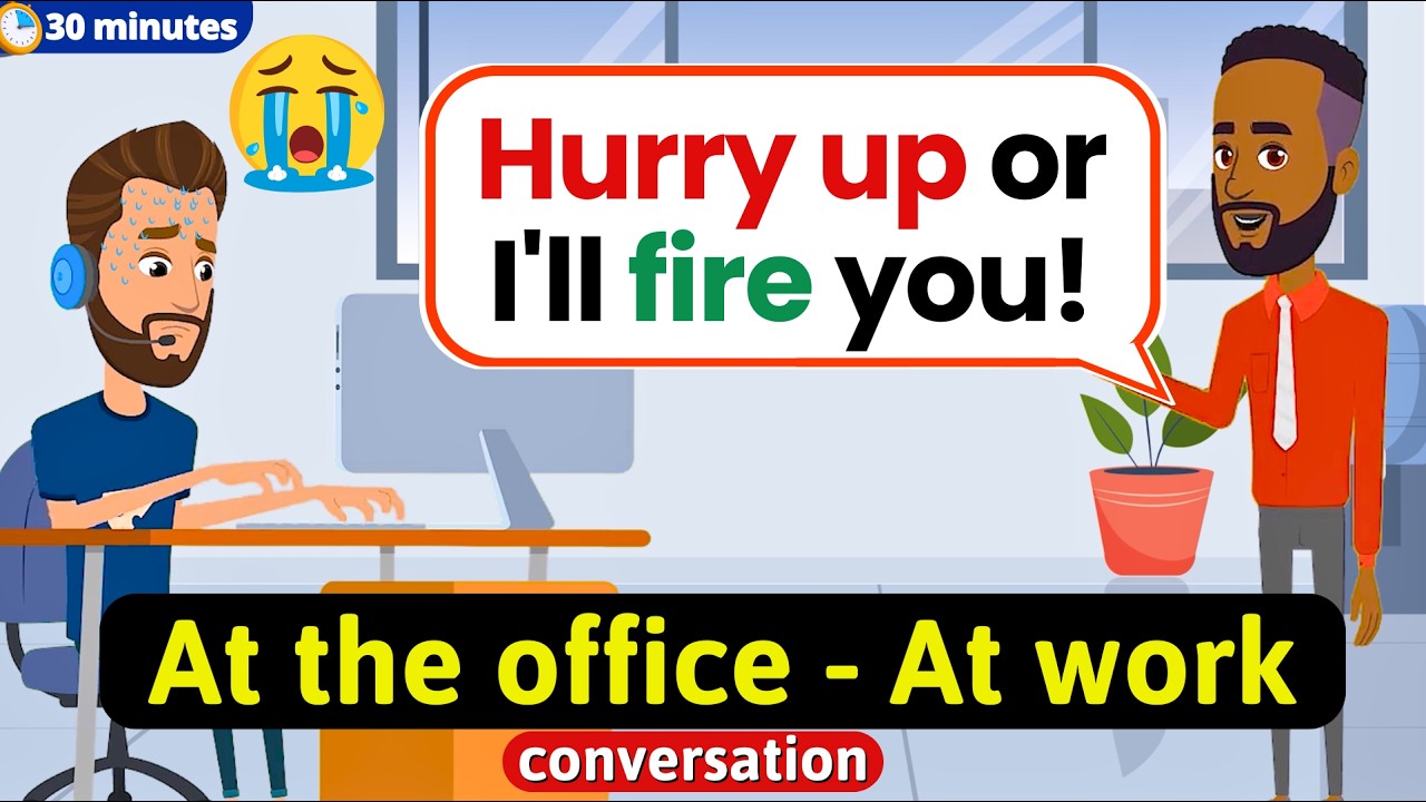 Improve English Speaking Skills | At the office | Shadowing Practice with a Simple Conversation 💬