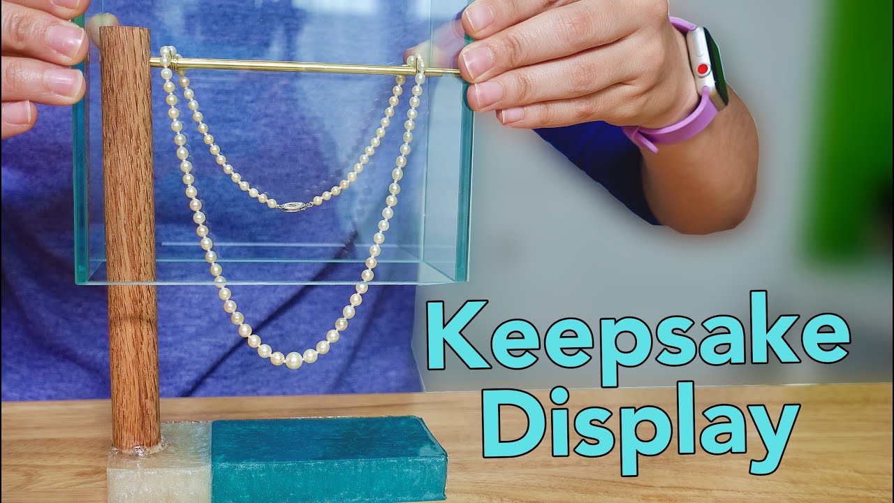DIY Jewelry Display Stand with Glass Cover