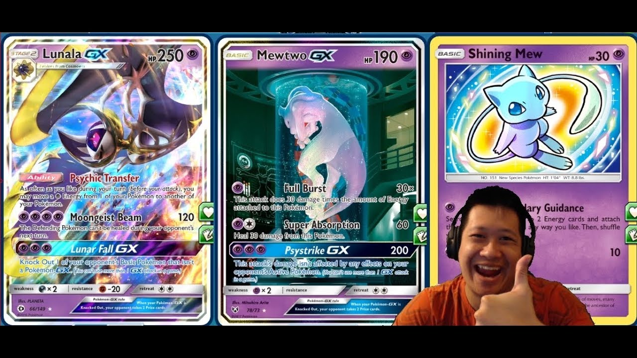 Shining Legends MEWTWO GX Deck With SHINING MEW and LUNALA GX
