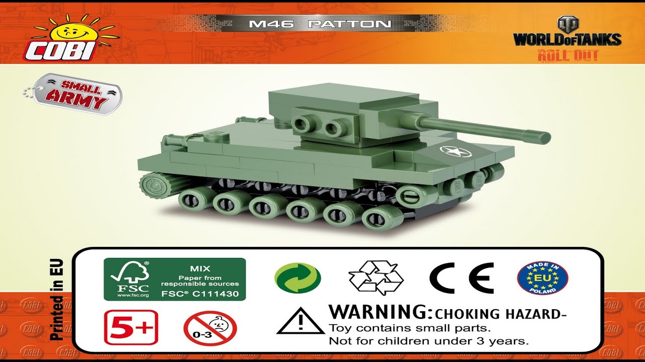 Cobi Instructions | World of Tanks | 3027 | M46 Patton Nano Tank