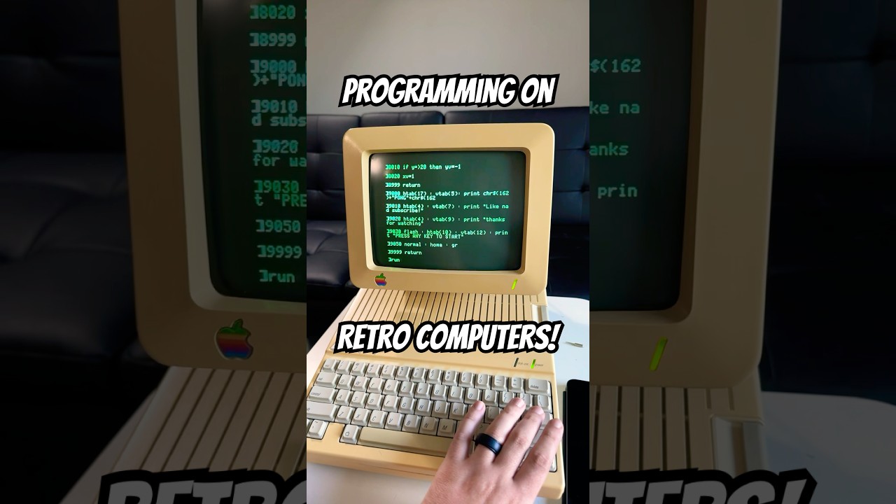 Programming on retro computers! #retrotech #retro #apple #tech #vintage