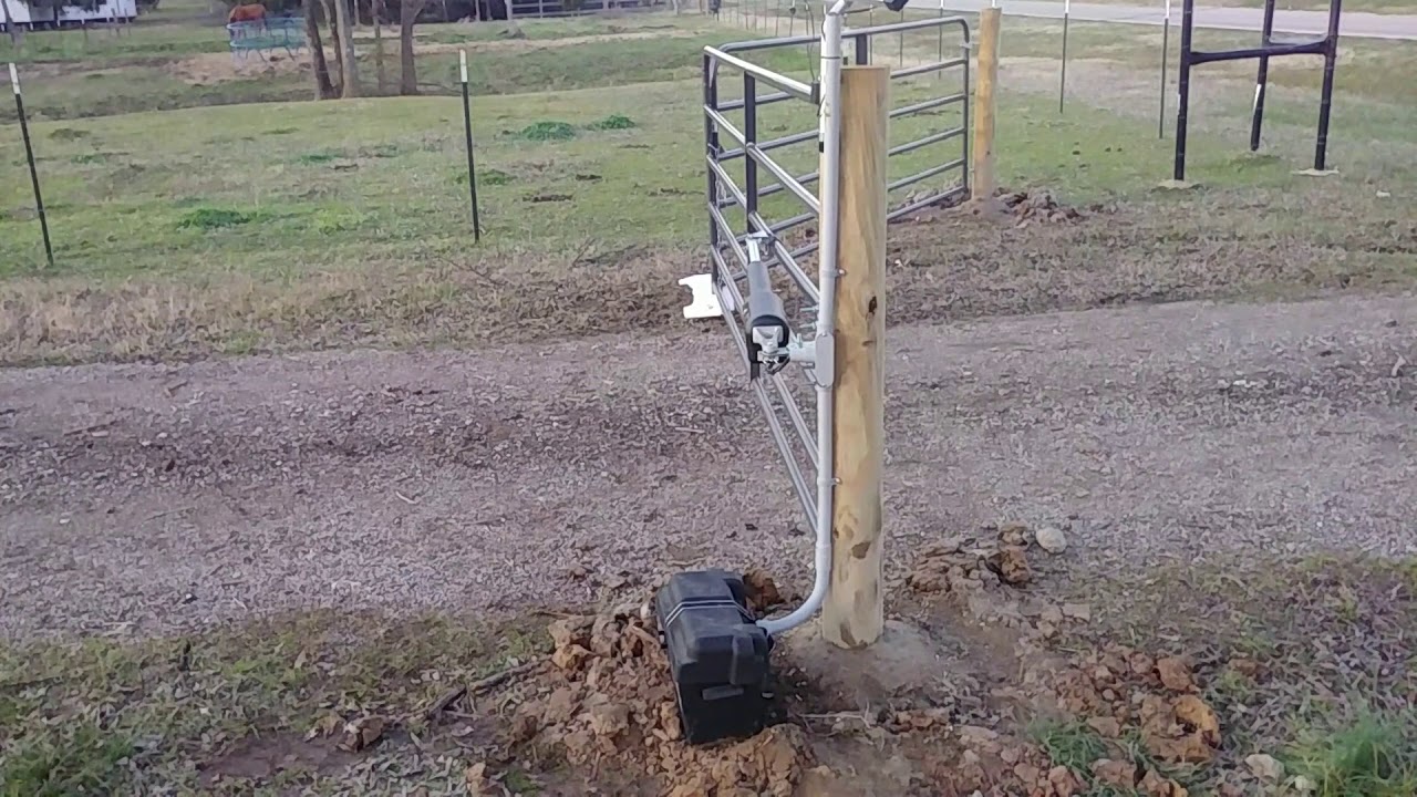 Mighty Mule mm360 automatic gate opener install complete