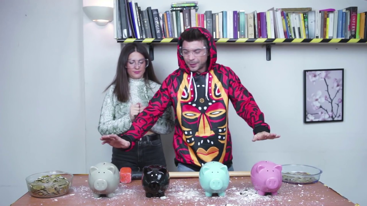 CHI ROMPE IL SALVADANAIO GIUSTO VINCE 1000€ / Test Conto Hype -  Luca & Katy