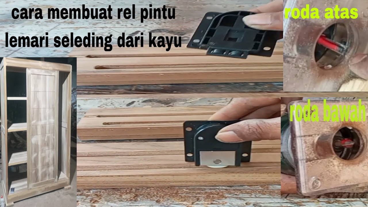 cara membuat rel pintu lemari seleding dari kayu #lemariseleding